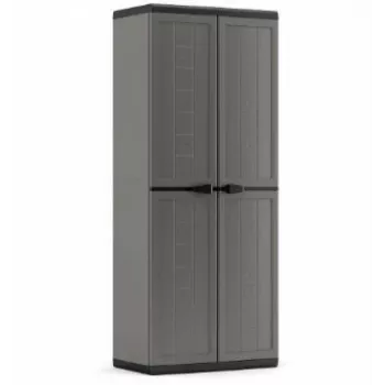 KETER Garden Wardrobe Jolly IT - grå/sort, 200L, aflåseligt udendørs opbevaringsskab