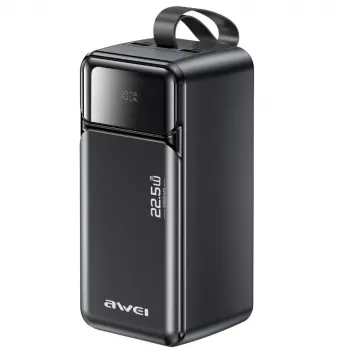 AWEI PA-106 Powerbank 50000mAh 22,5W PD 3xUSB-C sort