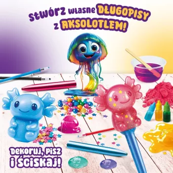 LISCIANI Slumi Squishy Pens - sortiment af nye kuglepenne med stressreducerende påsats, sort blæk, 0,7 mm medium spids, pakke med 1 stk.