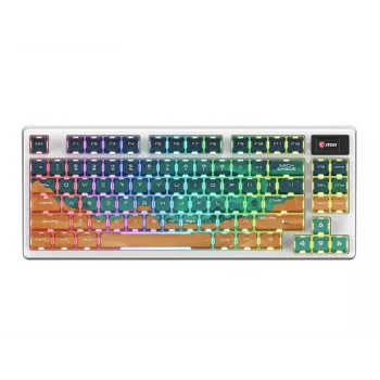 MSI Forge GK600 TKL trådløst mekanisk gaming-tastatur - Mars US ANSI, tri-mode, hot-swappable Forge-switches, per-key RGB, PBT-keycaps