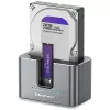 Qoltec 2in1 HDD SSD dockingstation SATA M.2 NVMe med klonefunktion, USB-C 3.2 Gen 2, 10Gbps, op til 28TB, aluminium