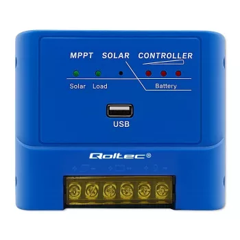 QOLTEC MPPT 15A solcelleladeregulator 12V/24V til LiFePO4, gel, AGM, flooded, sealed lead-acid med LCD og RS485
