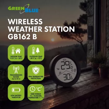 GREENBLUE trådløs vejrstation GB162 B