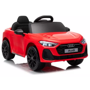 LEAN CARS Audi A5L HL788 rød 12V elektrisk børnebil med forældrefjernbetjening, EVA-hjul, LED-lys, musikanlæg, sikkerhedssele, øko-lædersæde, til børn fra 3-6 år