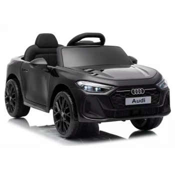 LEAN CARS Audi A5L HL788 sort 12V batteridrevet børnebil med fjernbetjening til forældre, LED-lys, MP3, EVA-skumhjul, øko-lædersæde, 30 kg maks. belastning, til børn fra 3-8 år