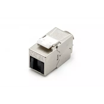 DIGITUS DN-93615-D CAT 6A keystone-modul, afskærmet, værktøjsfri, 10GBase-T, 500 MHz, zinkstøbegods, forgyldte kontakter, T568A/B, PoE++-klar