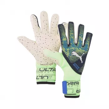 PUMA Ultra Ultimate 1 NC målmandshandsker Green Flash White Blue Glimmer 9.5