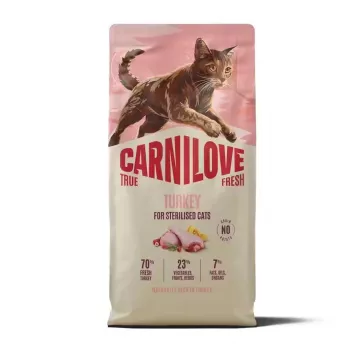 CARNILOVE TRUE FRESH Katte-tørfoder Kalkun til kastrerede voksne katte af alle racer 2 kg