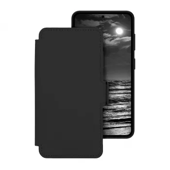 dbramante1928 Lynge ICON flipcover til Samsung Galaxy S26 – MagSafe-kompatibel, fuldnarvet læder, midnat