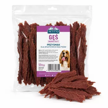 PETITTO Soft Goose Fillets for Dogs 500g