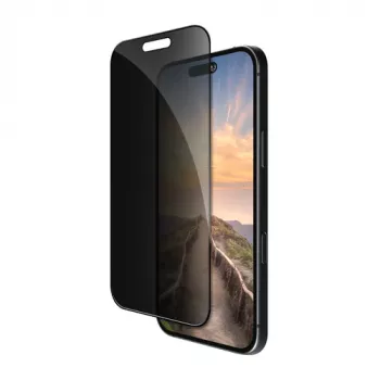 dbramante1928 Privacy Screen Protector til Apple iPhone 17 Pro Max - hærdet glas, 9H hårdhed, sort ramme