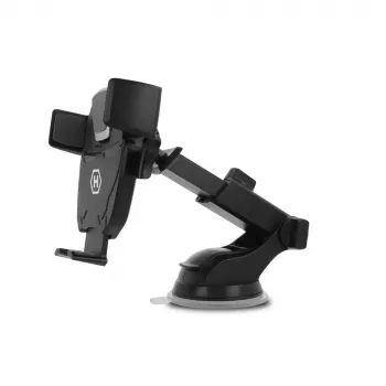 HAMMER Extreme bilholder universal smartphone forrude instrumentbræt holder med stærk sugekop, 360° rotation, justerbar klemme, sort