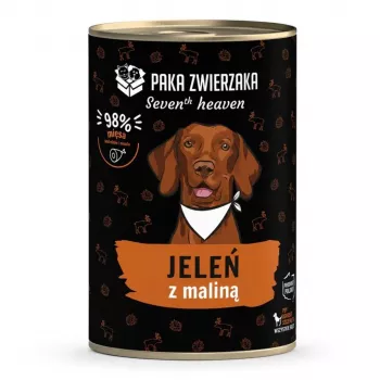 Paka Zwierzaka Seventh Heaven hjort med hindbær 400g vådfoder til hunde