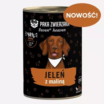 Paka Zwierzaka Seventh Heaven hjort med hindbær 400g vådfoder til hunde