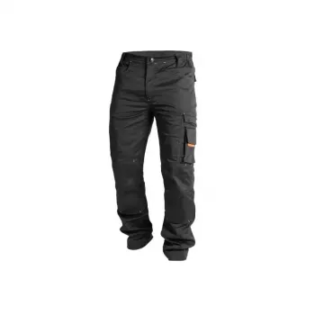 ACTIFLEXTROUSERS 58 - 4-vejs stretch-arbejdsbukser med CORDURA®-forstærkninger, KneeGuard™-system, sort, størrelse 58