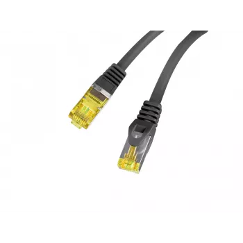 LANBERG Cat.6A S/FTP LSZH patchkabel 20 m sort – 10GbE, Fluke Passed, 26AWG rent kobber