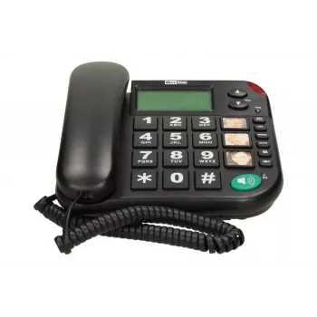 MAXCOM KXT 480 BB bordtelefon med LCD-display, sort