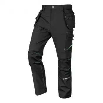 NEO TOOLS Mix&Match 4-vejs-stretch-arbejdsbukser med Cordura-forstærkninger og hylsterlommer, sort, Størrelse XXXL