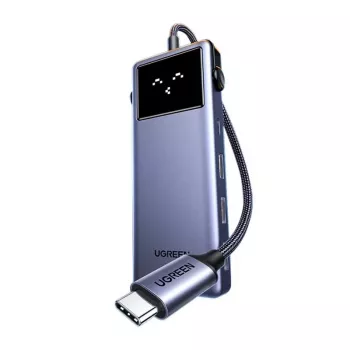 UGREEN USB-C-hub 7-i-1 med 3x USB 3.0, HDMI 4K, Gigabit Ethernet, 100W PD, Space Gray