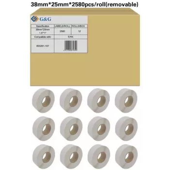 G&G 19803 Hvide selvklæbende A4-etiketter 105x148mm 4/ark 100 ark (400 etiketter)