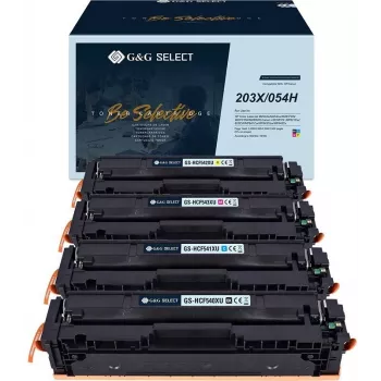 G&G Kompatible tonerpatroner 4-pak til HP 203X-serie, sort cyan magenta gul, høj kapacitet, GS-H203X-4P