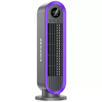 AWEI F52 Bærbar tårnventilator 3600mAh USB-C genopladelig grå