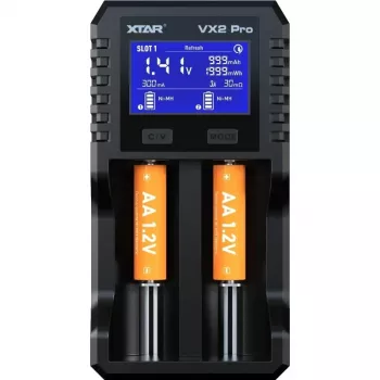 XTAR VX2 PRO KT Li-ion/LiFePO4/Ni-MH 18650 batterioplader
