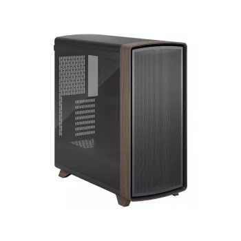 Fractal Design Summit Black TG Light Tint mid-tower pc-kabinet med valnødde-frontpanel