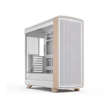 Fractal Design Summit Chalk White TG Clear Tint mid-tower-kabinet med ægte egetræsfront