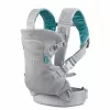 B-KIDS Infantino 4-i-1 konverterbar babyslynge, grå, 3,6–14,5 kg, JPMA-certificeret, med aftagelig Wonder Cover™ hagesmæk