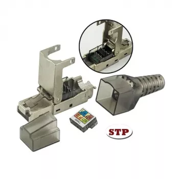 Techly 101911 RJ45 Cat6a 10G værktøjsfri modulstik, STP