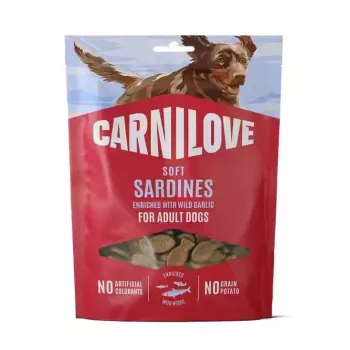 CARNILOVE hund SOFT snack sardiner med ramsløg 200 g
