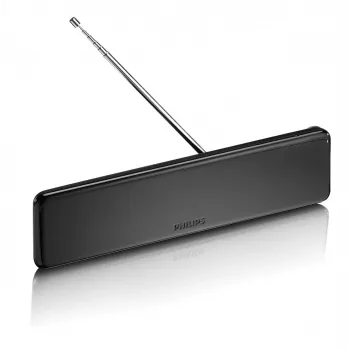 Philips SDV5225/12 indendørs TV-antenne med justerbar forstærkning, 1,8 m koaksialkabel, 75 Ohm, 3G/4G-filter, DVB-T/T2
