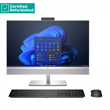 RENEW SILVER HP Elite 870 G9 AIO All-in-One 27 - i9-14900, 64GB, 2TB SSD, 27 QHD non-touch AG, højdejusterbar, USB-mus, Win 11 Pro, 1 år