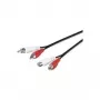 Microconnect AUDCH3 lydkabel 3 m 2 x RCA sort