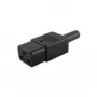 Microconnect C19PLUG-netkabel, sort, C19 stikdåse
