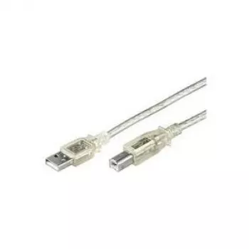 Microconnect USBAB5T USB-kabel USB 2.0 5 m USB-A USB-B transparent