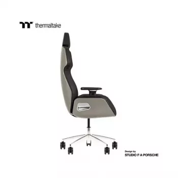 Thermaltake ARGENT E700 Ice Grey Metallic Alcantara læder gamingstol