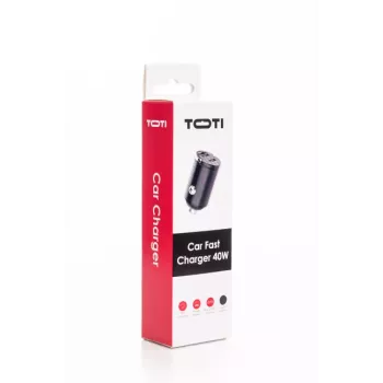 SEEK TOTI 40W Dual Type-C Port Bilhurtigoplader, sort