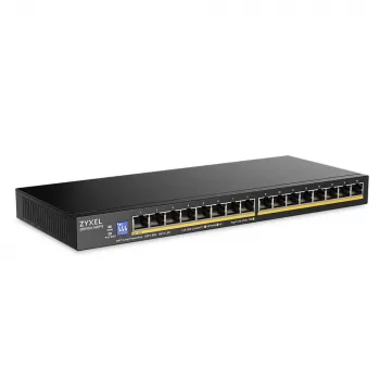 ZyXEL GS1100-16EPS 16-port Gigabit unmanaged PoE+-switch med 135W budget