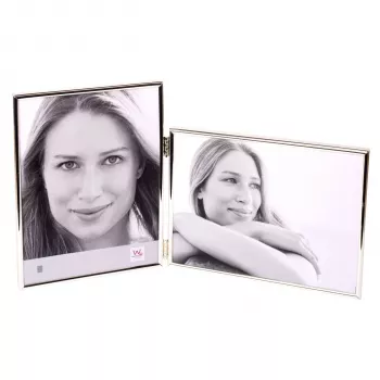 WALTHER Chloe Silver dobbelt fotogramme 2x10x15 cm 1x portræt 1x landskab WD115S