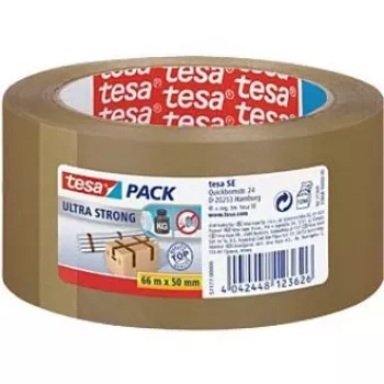 Tesa Ultra Strong pakketape 66m x 50mm brun PVC