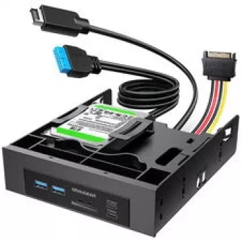 GRAUGEAR USB Hub + Kortlæser Frontpanel med 2,5