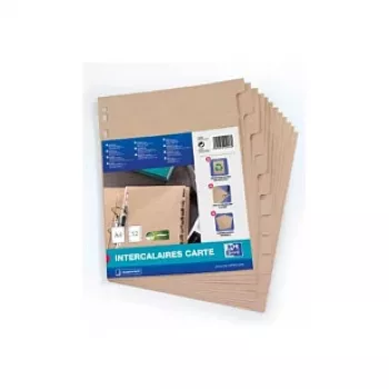 Oxford ELBA Touareg Document Dividers A4 12-Tab Numbered Manila Cardboard 160 g/m² Universal Punching
