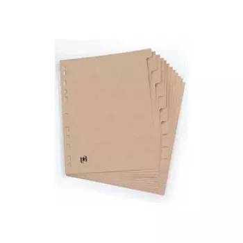 Oxford ELBA Touareg Document Dividers A4 12-Tab Numbered Manila Cardboard 160 g/m² Universal Punching