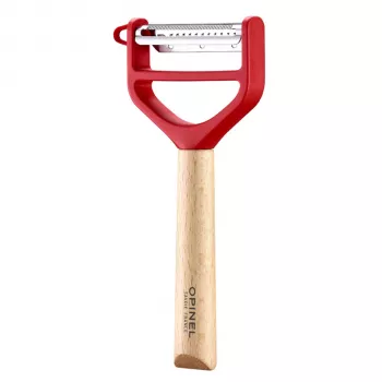 Opinel T-Duo Y-skræller sæt rød bøgetræ