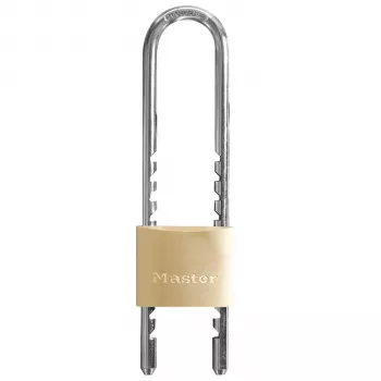 Master Lock 1950EURDCC Adjustable Shackle Padlock 50 mm Solid Brass Body Key Locking