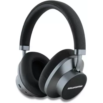 Karl Lagerfeld Saffiano Metal Logo trådløse Bluetooth on-ear hovedtelefoner sort