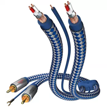 in-akustik Premium Audio Cable Phono RCA - RCA 0,75 m sort