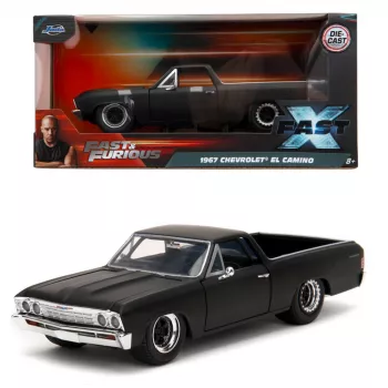 Jada Fast & Furious 1967 Chevrolet El Camino 1:24 die-cast modelbil (sølv)